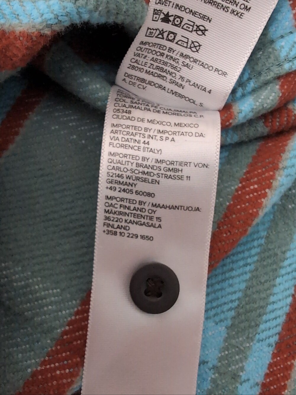 Cotopaxi M Teal Plaid Organic Cotton Heavyweight Flannel Shirt Fall Favorite EUC - Picture 12 of 13